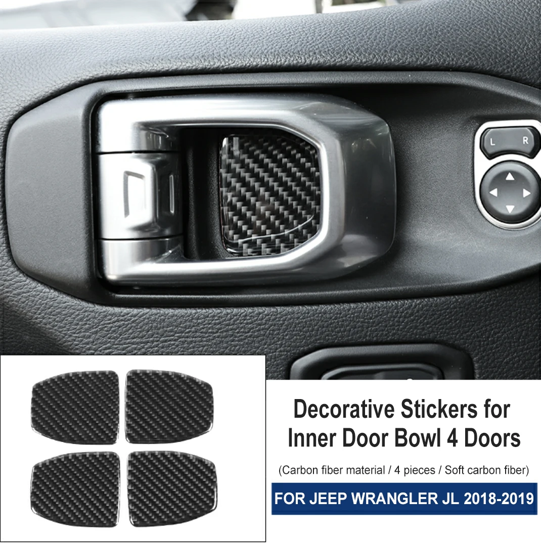 

Car Interior Modification Accessories Carbon Fiber ABS Hight Quality Cool Car Decoration Interior Fit For Jeep Wrangler JL 2018