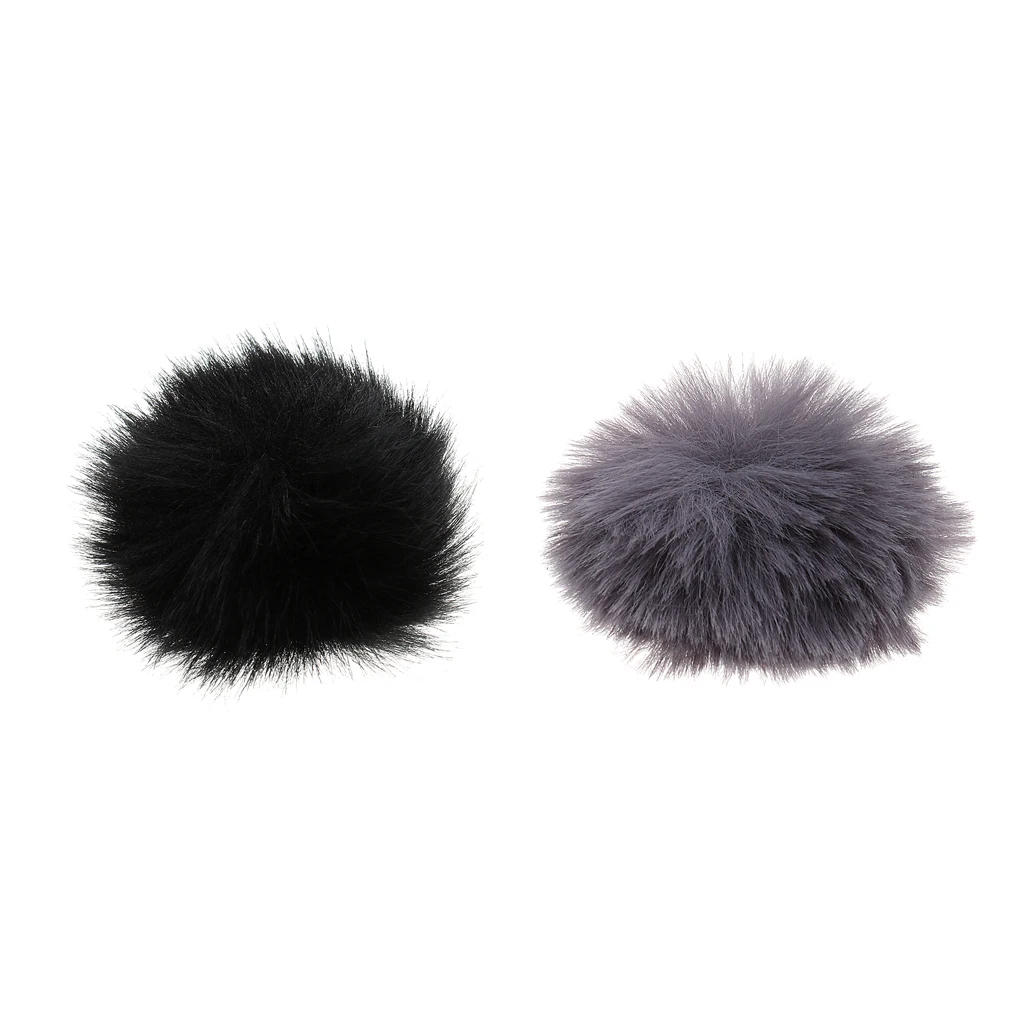 

Artificial Fur Microphone Windscreen Windshield Muff Reduce Wind Noise Mic Furry Cover
