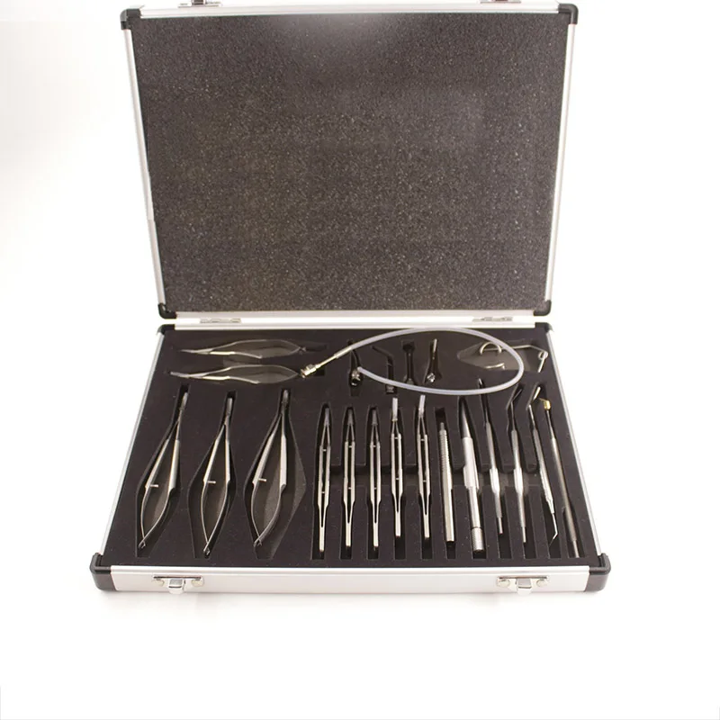 

Microscopic Instruments Titanium Alloy Stainless Steel 21-piece Surgical Instruments Set Ophthalmic Microscopy Beaut Plastic YZ