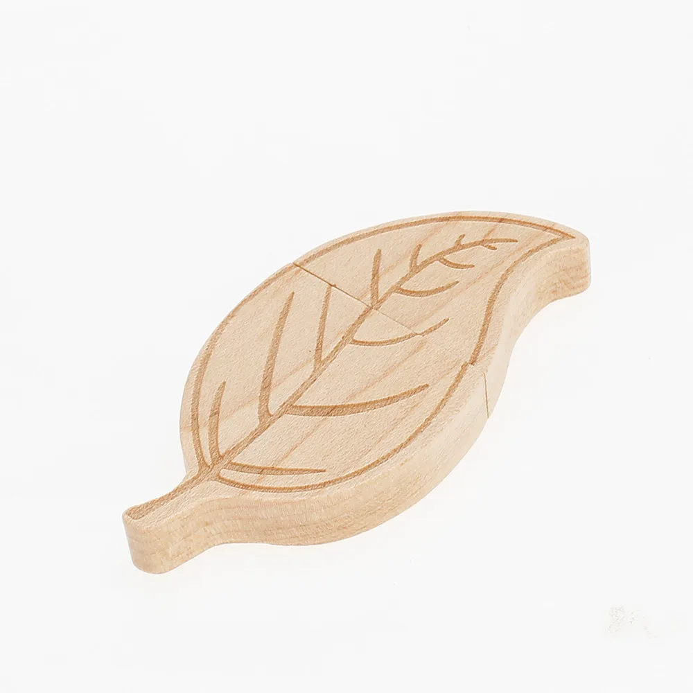 

Natural Wood Bamboo Leaves Memory Stick U Disk + Pendrive Box 2.0 4G 8GB 16GB 32GB 64GB 128GB USB Memory Card Pen Wedding Gift