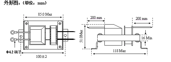 

220V / 50Hz ~ 3000V Medium 57 * 16 mosquito killer high voltage package horizontal transformer
