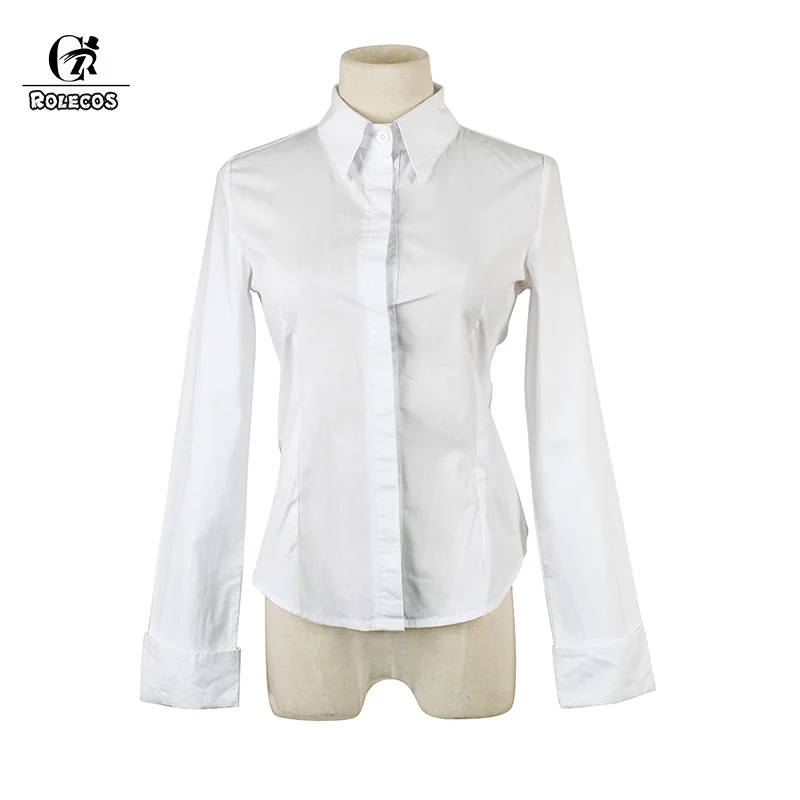 Топы в стиле колледжа ROLECOS корейские белые топы для студентов школьная форма