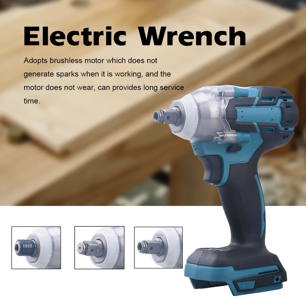 

18V Cordless Impact Wrench Screw Driver Brushless Motor High Torque Electric Wrench Home Multi-function Cordless Electric Wrench
