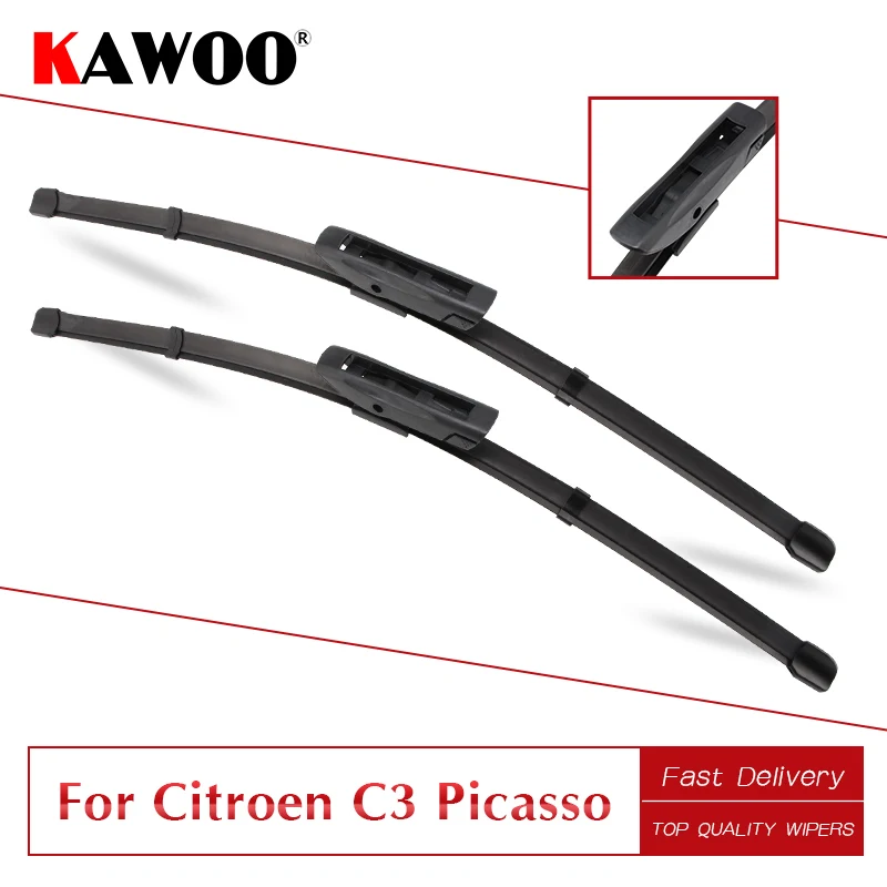 KAWOO для Citroen C3 Picasso автомобиля Elantra Accent Tucson стеклоочистителя 2008 2009 2010 2011 2012 2013 подходит пуш-ап кнопки рука об руку/штык Arm