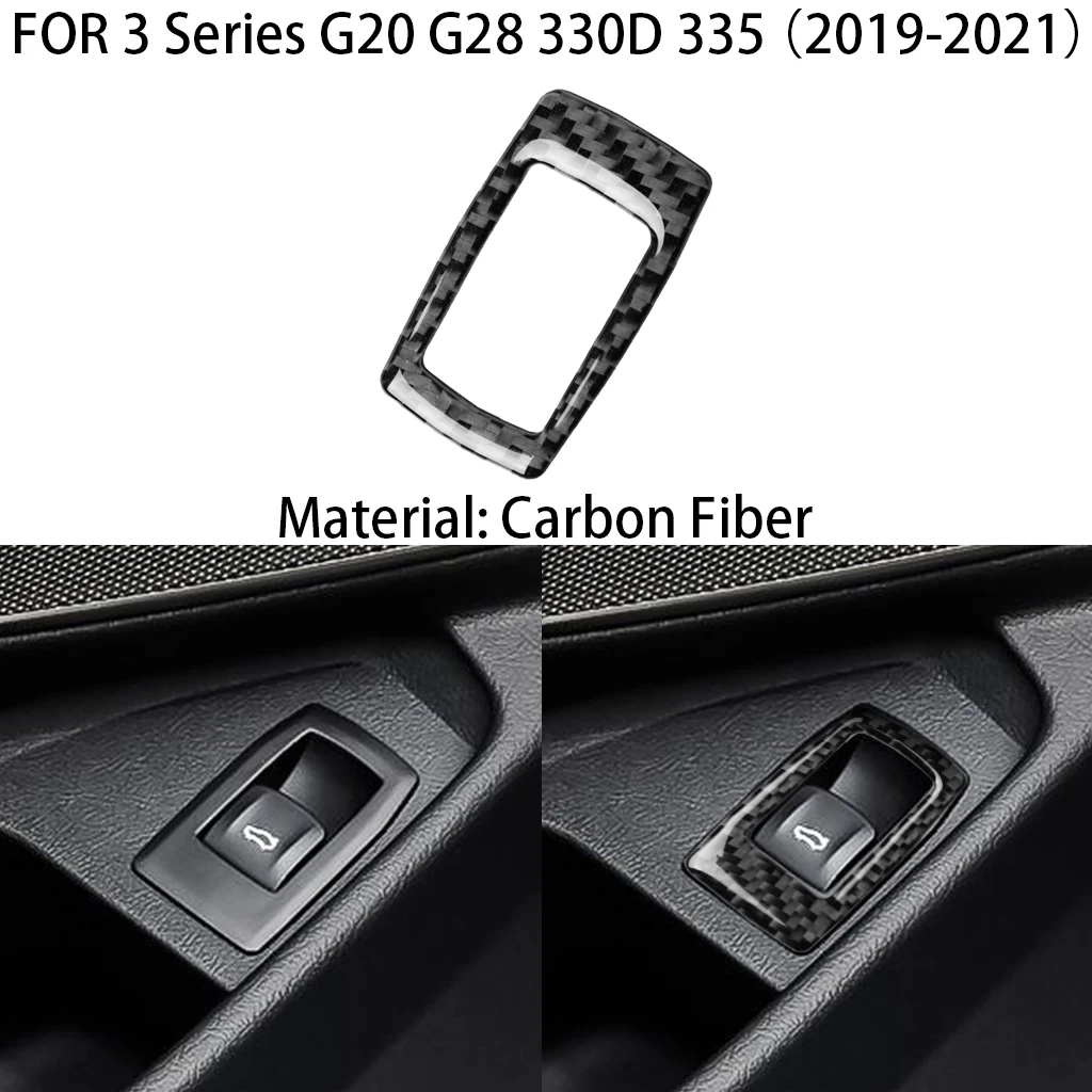 

Carbon fiber car interior trunk switch button decoration, suitable for BMW 3 Series G20 G28 2019 2020 2021 car stickers;