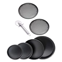 2pcs 12 inch pizza baking pans with pizza cutter pizza pan4 pcs pizza baking traybread cake baking tray