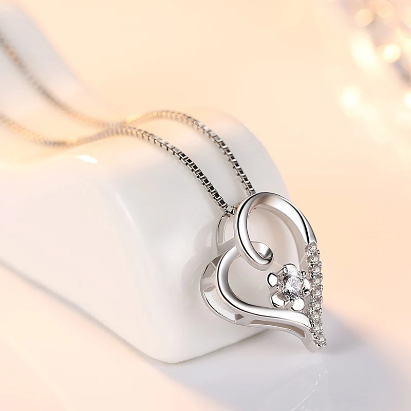 Модное любовное ожерелье любовь с первого взгляда кулон сердце подвеской