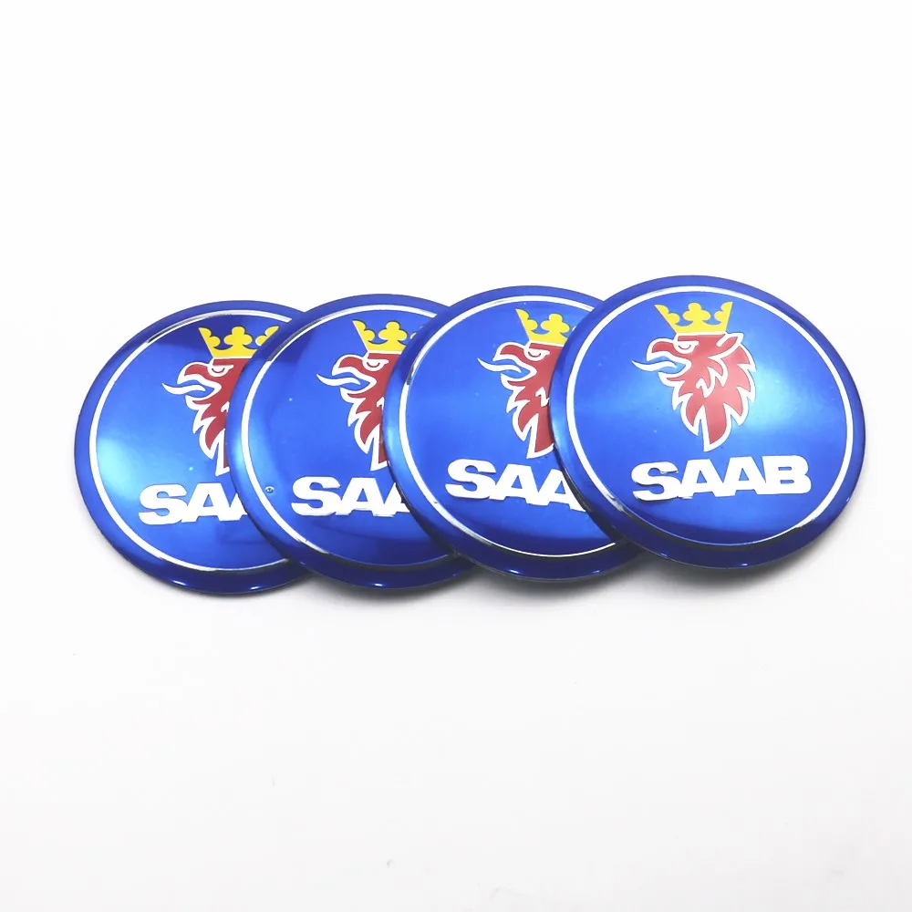 

4Pcs 56mm Car Wheel Hub Center Caps Cover Emblem Badge Sticker For SAAB 9-3 93 9-5 9 3 9000 9 5 Car Styling