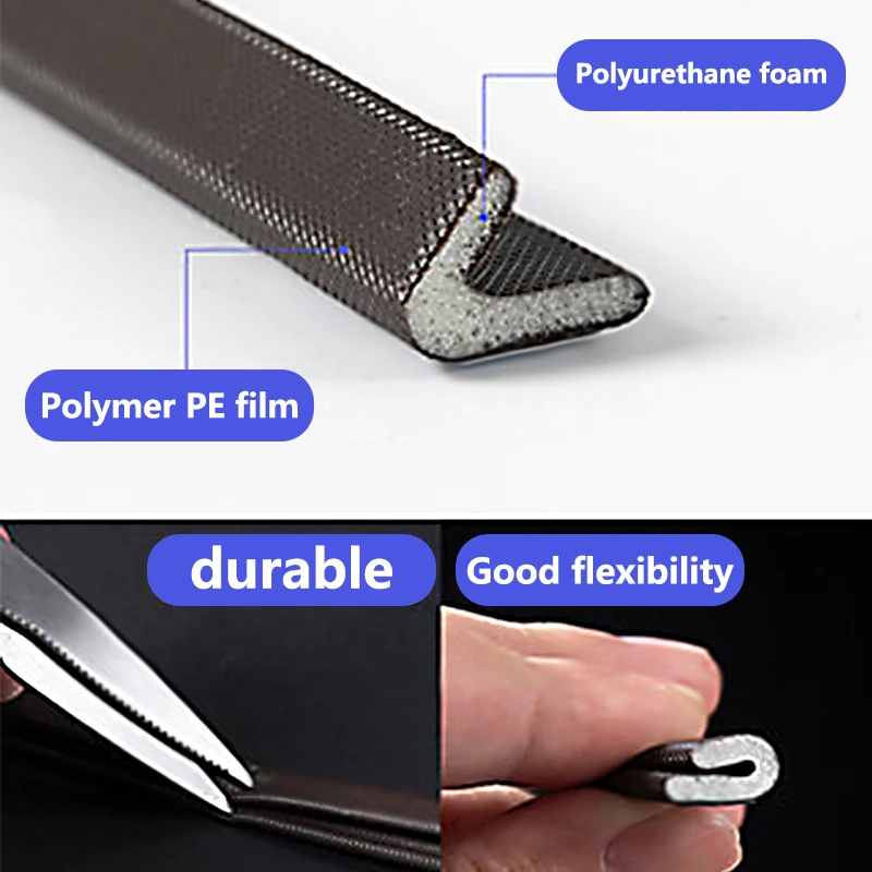 Полиуретановая поролоновая Звуконепроницаемая дверная лента самоклеящаяся