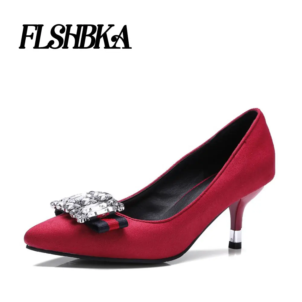 Новинка модные женские туфли-лодочки на тонком высоком каблуке с кристаллами