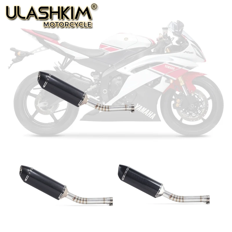 Глушитель выхлопной трубы мотоцикла средний передний Lik Slip On для Yamaha YZF 600 YZF-R6 R6 1998