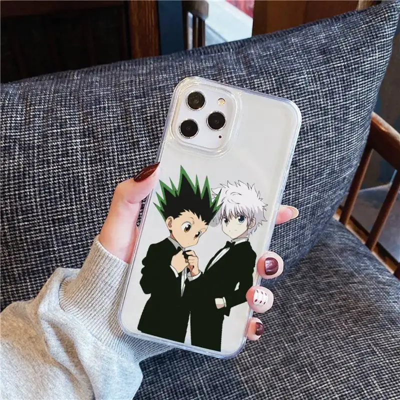 

Hunter X hunter GON Killua cute Phone Case Transparent for iPhone 11 12 8 7 6 5 s mini pro X XS XR MAX Plus SE soft funda