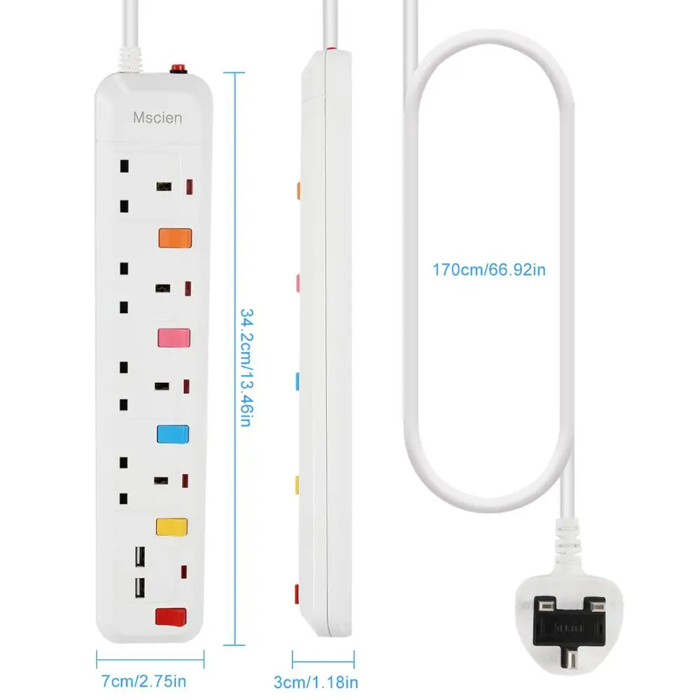 Удлинитель Mscien с USB 3 м 4 комплекта/2 порта | Электроника