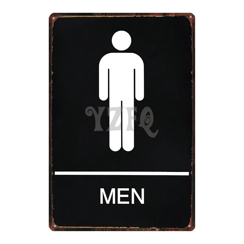 Notice Sign Restroom Poster Plaque Metal Vintage Exit Advertising Wall Poster Bar Shop Art Home Decor Cuadros DU-3300A - Color: DU-3305