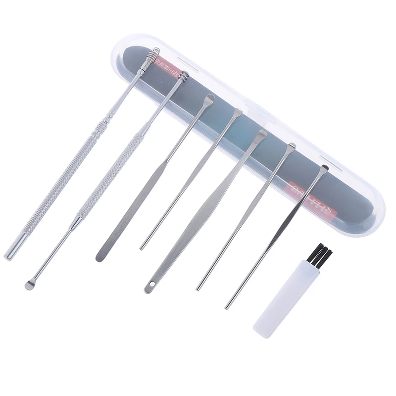 

1/8pcs Ear Wax Pickers set Stainless Steel Earpick Wax Remover Curette Ear Pick Cleaner Ear Cleaner Spoon Care Ear Clean Tool