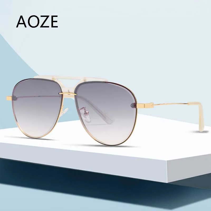 

2020 fashion high quality classic gradient style sunglasses men rivet luxury brand design sunglasses 2a159