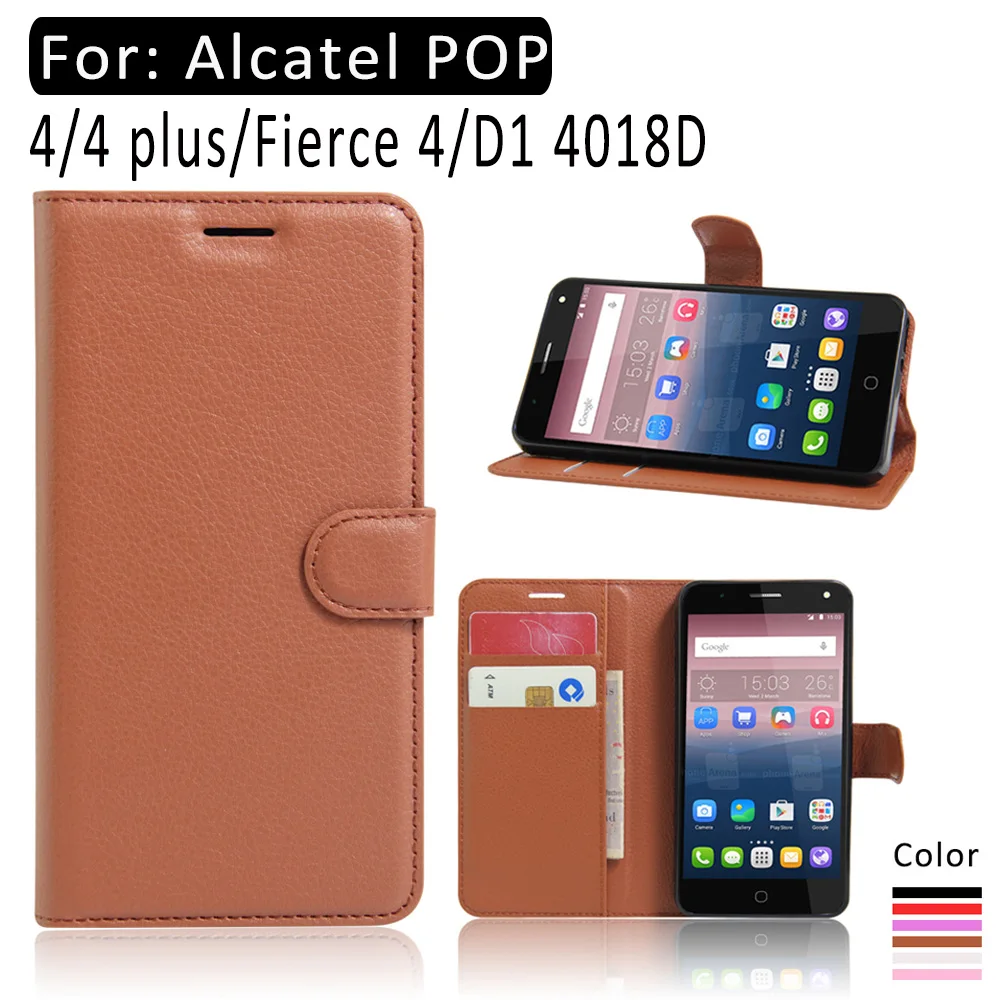 Чехол для телефона alcatel pop 4 plus/4 Fierce D1 4018D pu кожаный чехол с откидной крышкой