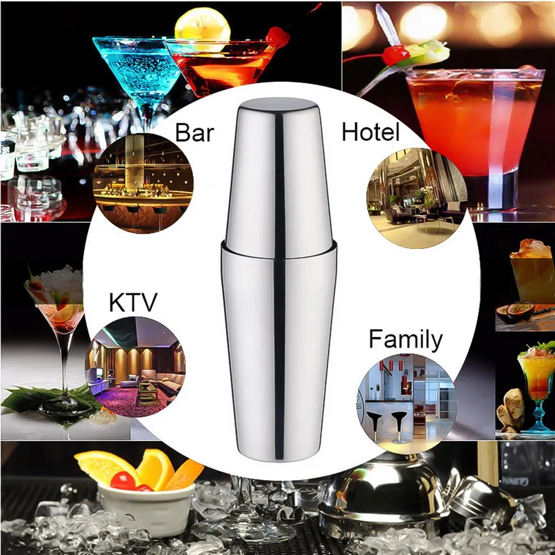 

Stainless Steel Cocktail Shaker Mixer Wine Martini Boston Shaker For Bartender Drink Party Bar Tools 650ML/750ML Ice Filter