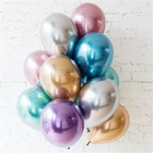 12-дюймовый Металлический Золотой Серебряный Зеленый Фиолетовый воздушный шар для свадьбы металлический хромированный воздушный шар латексные шары С Днем Рождения воздушный шар