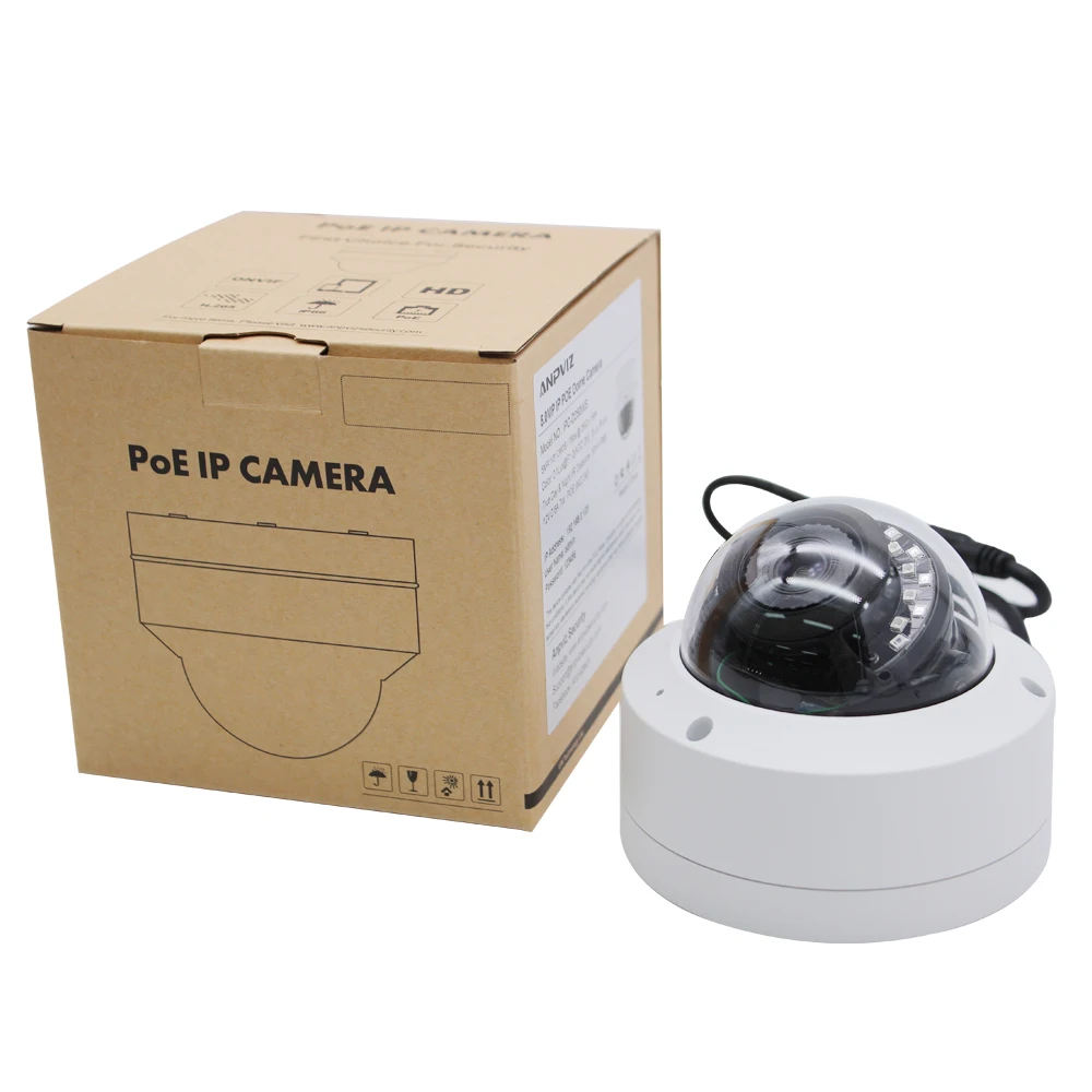 Камера видеонаблюдения Hikvision купольная камера безопасности 5 МП POE IP внешняя с