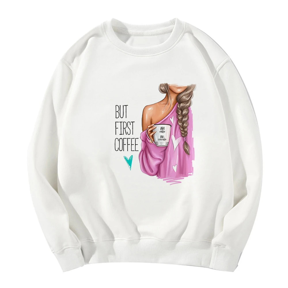 Но первая кофейная Толстовка супер мама Женские повседневные свитшоты на осень и