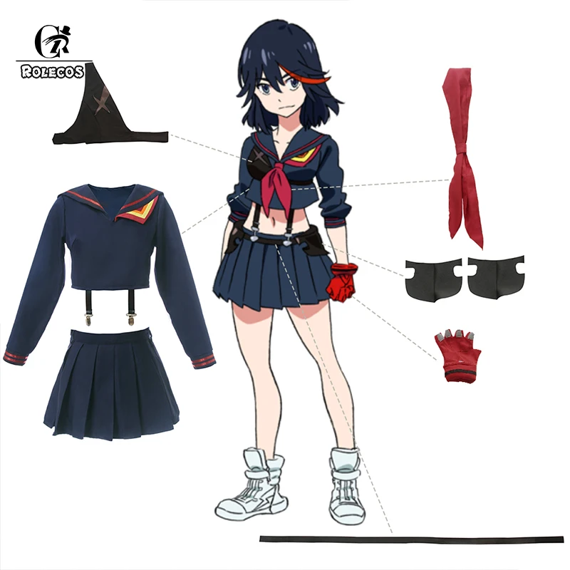Костюм для косплея ROLECOS с аниме убить la KILL женская школьная форма JK топ и юбка