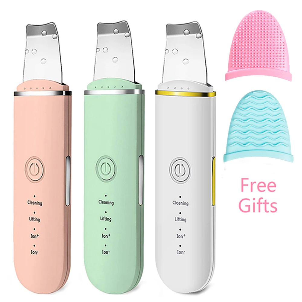 

Beauty Ultrasonic Skin Scrubber USB Plug Facial Blackhead Remover Face Massager Skincare Tools Products Face Cleansing Acne