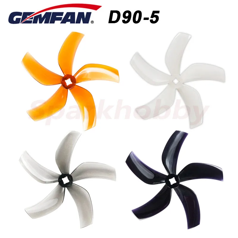 

2Pairs GEMFAN D90 5-blade 3.5inch PC High Efficiency Propeller CW CCW for RC FPV Freestyle 3.5inch Cinewhoop Racing Drone Parts