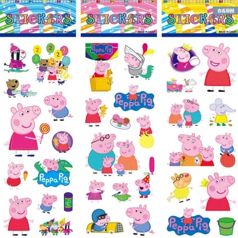 Новинка 6/12 года. Детские наклейки с изображением Свинки Пеппы собаки. 3D для