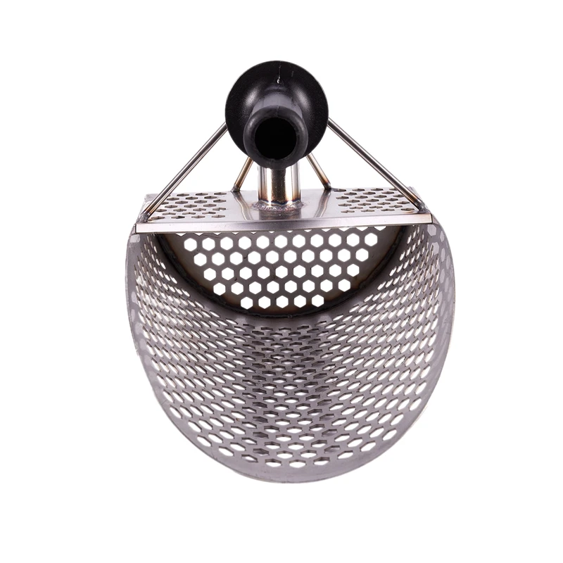 Песочный ковш для металлоискателя гексадрон из нержавеющей стали с отверстиями 7