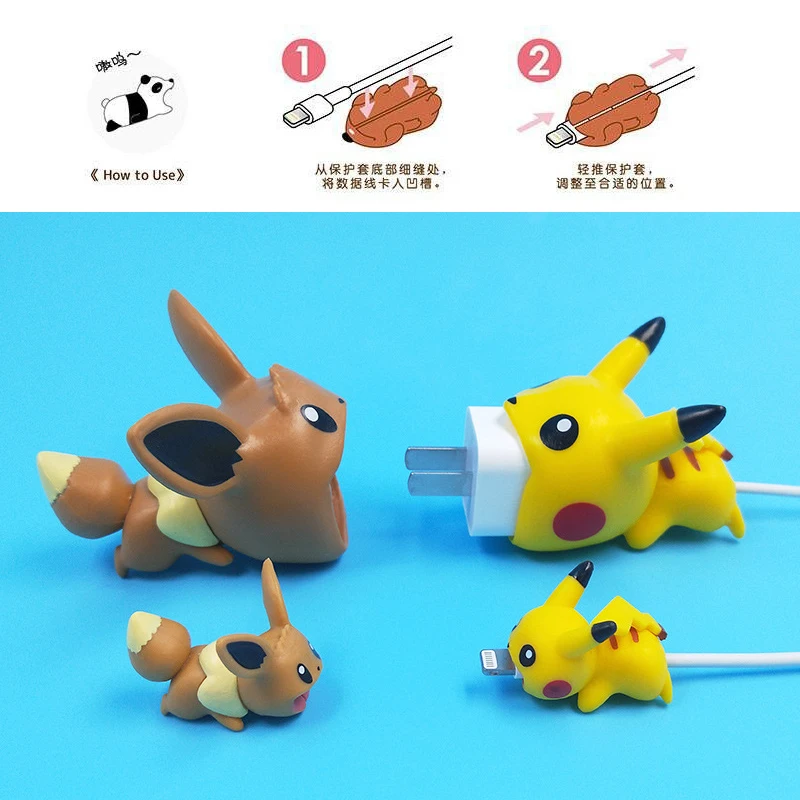 Pokemon Go аксессуары для косплея Пикачу Eevee USB защитный чехол