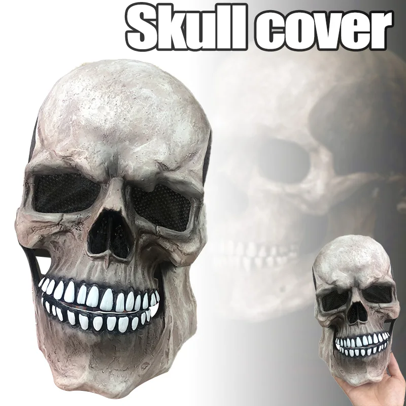 

Имитация черепа головной убор полная голова лица Хэллоуин маскарад жуткий косплей костюм для мужчин женщин мужчин детей LBE