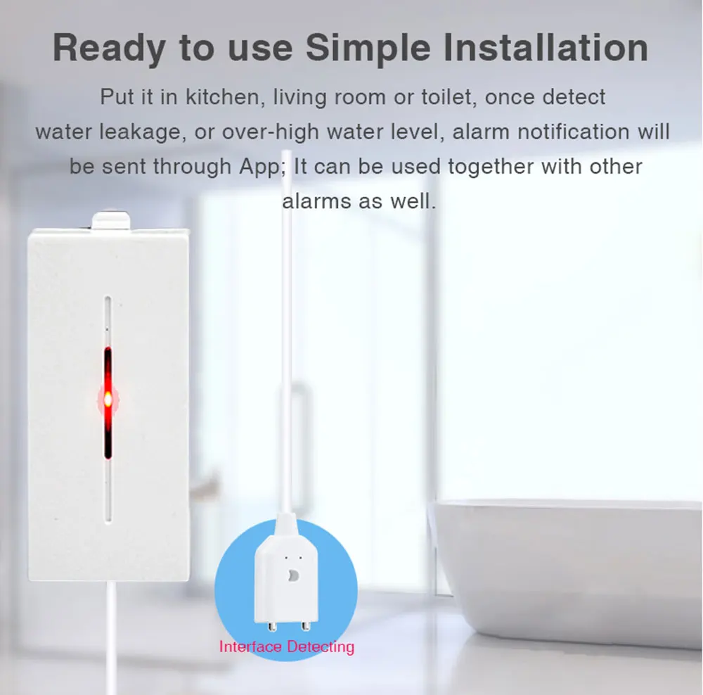 Оптовая продажа датчик утечки воды по уровню с датчиком перелива батареи