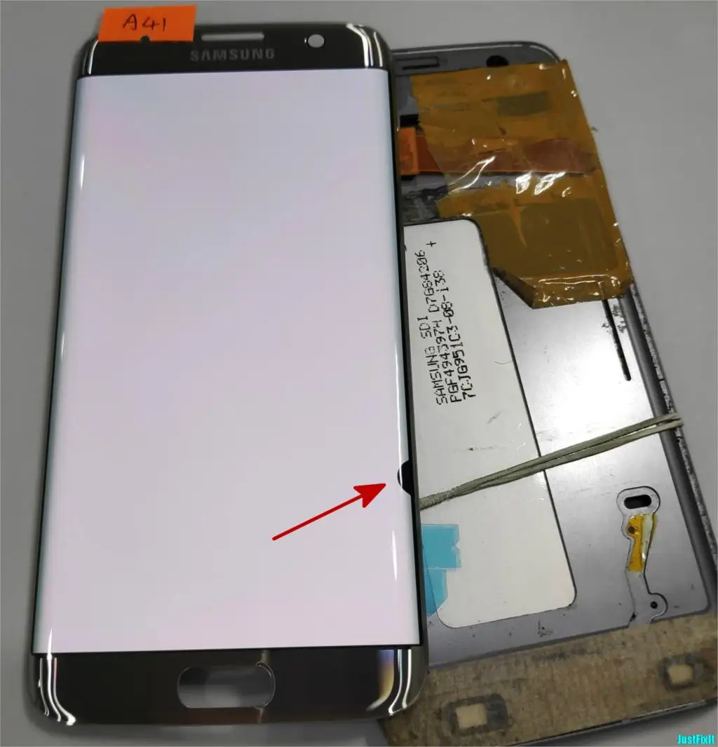 Super AMOLED серебристый для samsung Galaxy S7 edge G935F G935A G935FD дефект ЖК-дисплей с сенсорным экраном дигитайзер 5,5'' - Цвет: NO.A41silver-noframe