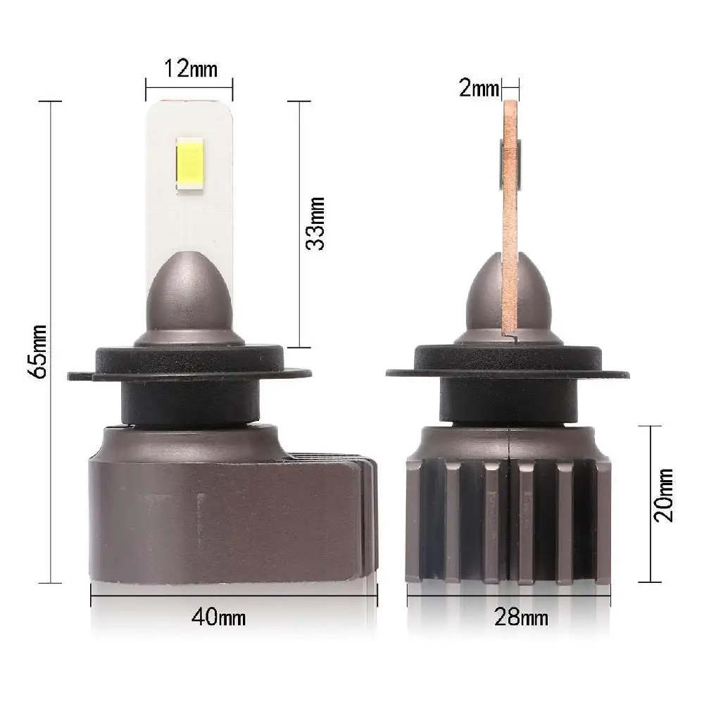 Oslamp H11 9006 светодиодный автомобилей головной светильник мини Размеры 50 Вт 6000LM 6500K