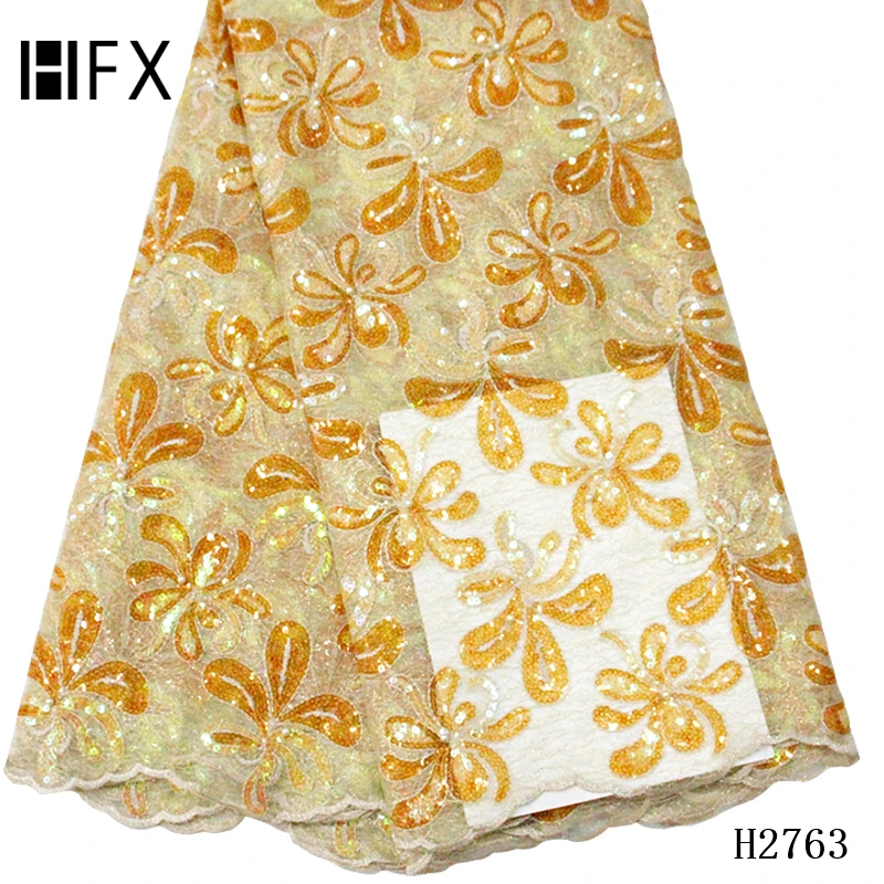 HFX 3D цветок DIY шифон органзы кружева ткань напечатаны 130 см аппликация свадебное платье одежда сумка аксессуары коричневый F2763