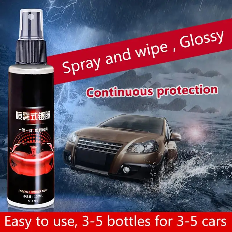 

100ml Auto Anti-scratch Spray Type Crystal Plating Liquid Ceramic Coating 9H Car Lacquer Paint Care Polished Glass Coat