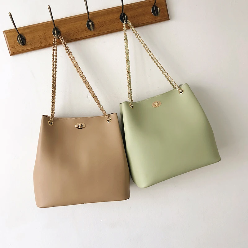 

Elegant Female Casual Big Tote bag 2020 Fashion New Quality PU Leather Women's Designer Handbag Chain Shoulder Messenger Bags