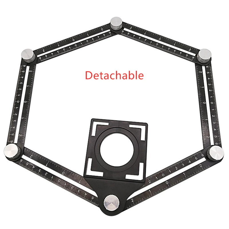 Protractor Locator Tile Opening Positioning Template Multi-function Adjustable Tool Masonry Glass Fixed Punch Angle Measuring Ru |