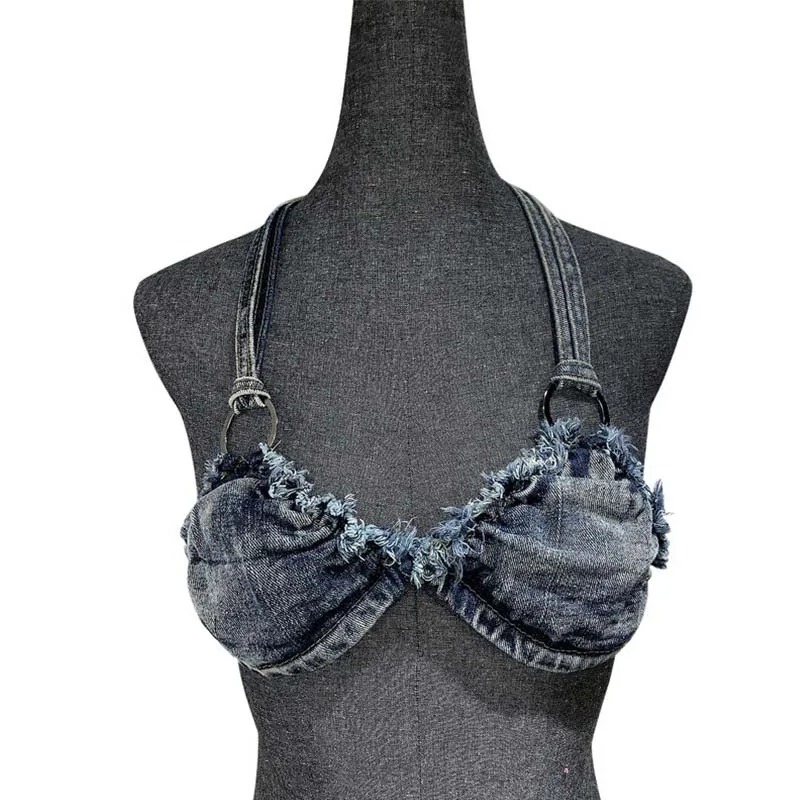 

Women US Flag Printed Bikini Set Sexy Denim Swimsuit Push Up Bathing Suit Beachwear Biquini Brazilian Jeans Plus Size Swimwear