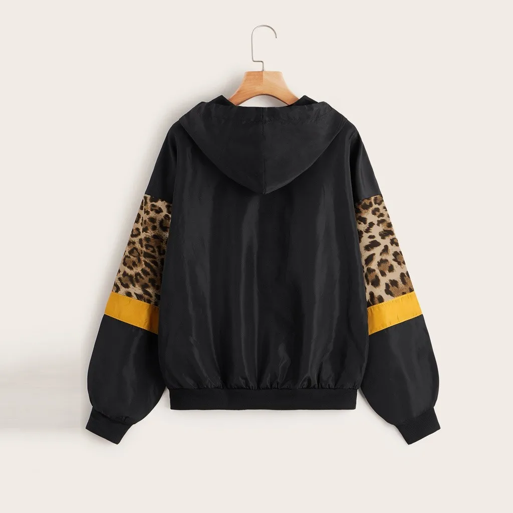 Женская Повседневная куртка с длинным рукавом ветровка контрастных цветов