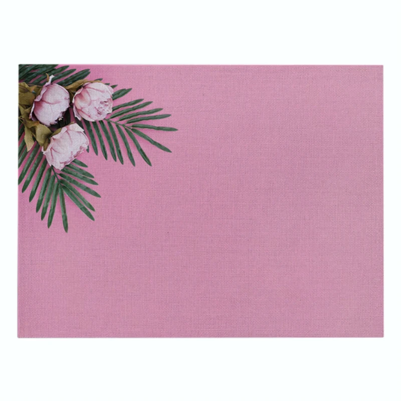 Красочная хлопчатобумажная льняная Водонепроницаемая салфетка под столовые