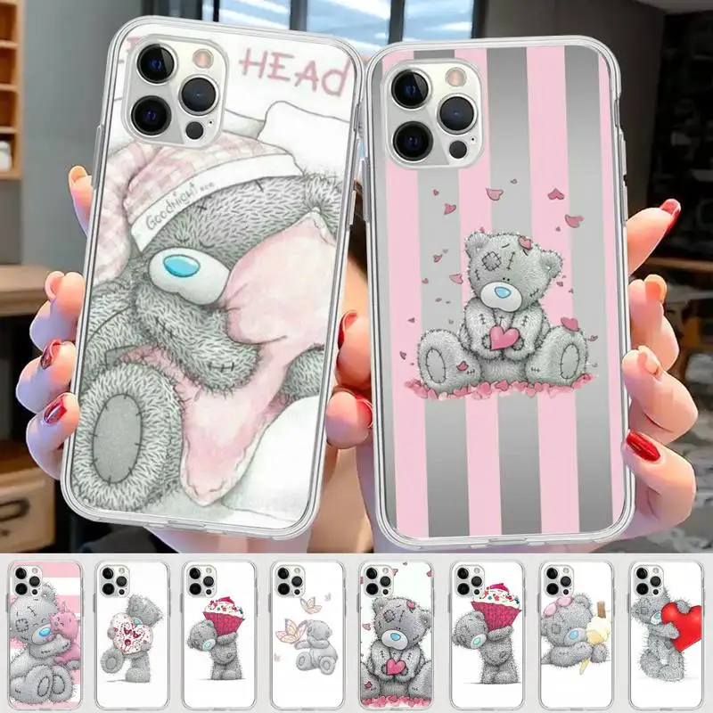 

Lovely Teddy bear Phone Case for iPhone 11 12 13 mini pro XS MAX 8 7 6 6S Plus X 5S SE 2020 XR case