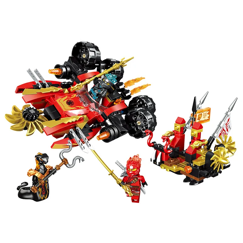 В наличии серии ниндзя катана 4X4 строительные блоки lepins ninjagoo 70675 Кирпичи игрушки