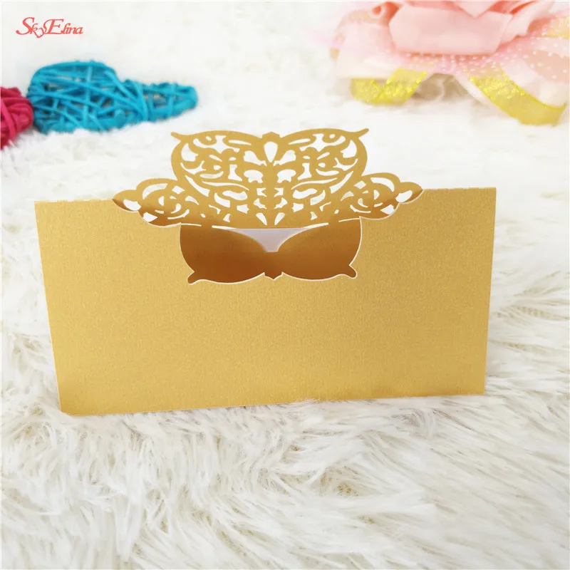 10 шт. лазерная резка место карты свадебные именные Гостевая карточка с именем и