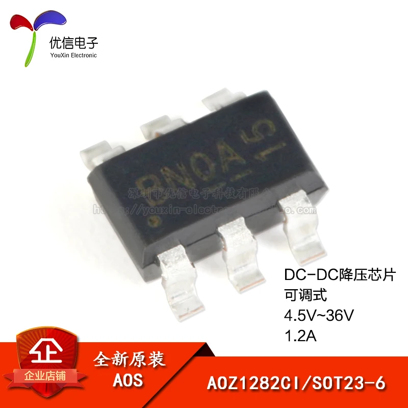 AOZ1282CI оригинальный экран BN SOT23-6 1.2A Регулируемый DC-DC понижающий чип | Автомобили и