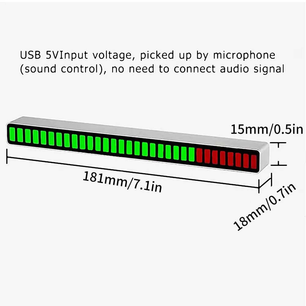 

Led Strip Licht Geluid Controle Pickup Ritme Licht Muziek Sfeer Licht Rgb Kleurrijke Buis Usb Spaarlamp Ambient licht