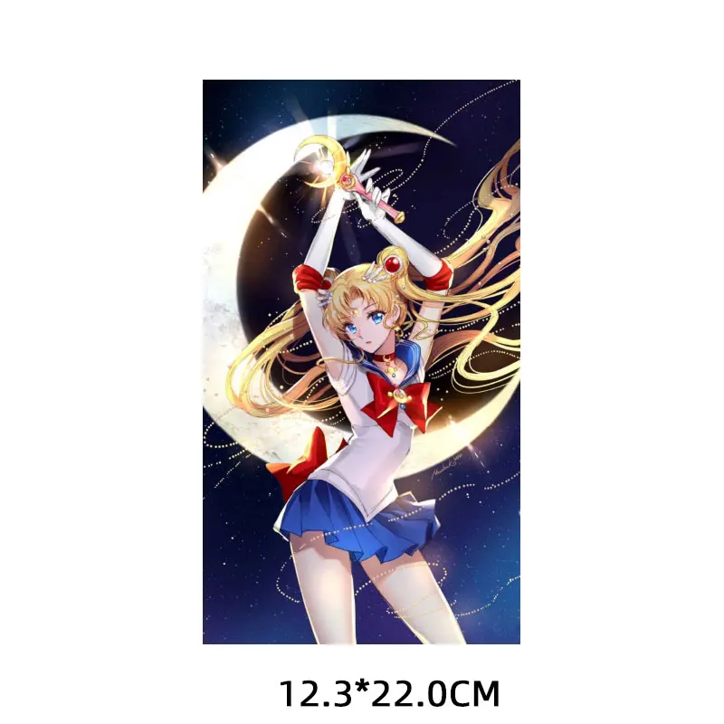 

Sailor Moon Patches on Clothes Beautiful Anime Girls Iron-on Transfers for Clothing Thermoadhesive Patches Diy Thermal Stickers