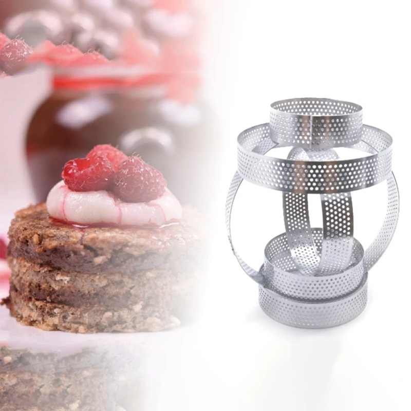 

12Pcs Mousse Ring Round Cake Mold Stainless Steel Baking Mould Pastry Dessert Accessories Cake Decorating Tool