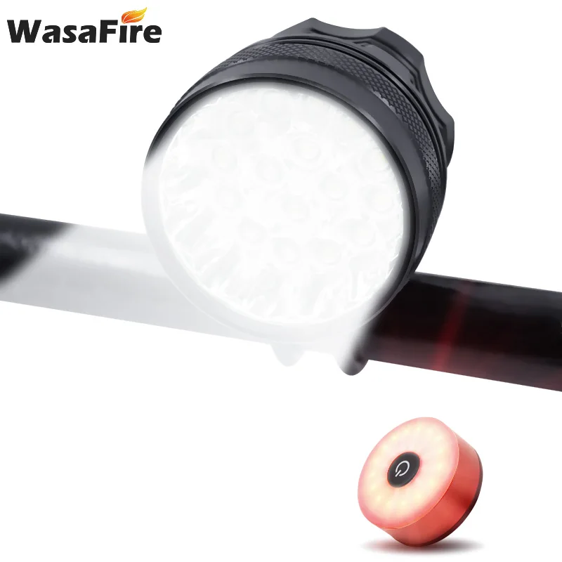 16 XM-L светодиодный T6 велосипедный головной светильник передняя фара для